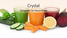  Presentation with fruit vegetable juice - Amazing presentation theme having various fresh vegetable juice backdrop and a lemonade colored foreground