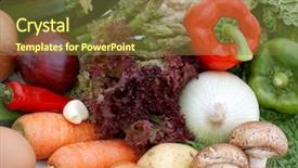  Presentation with herbs - Colorful slides enhanced with various fruit vegetables and herbs backdrop and a  colored foreground