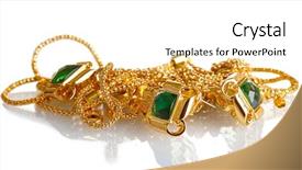  Presentation with white gold - Amazing slide deck having various gold jewellery isolated backdrop and a white colored foreground
