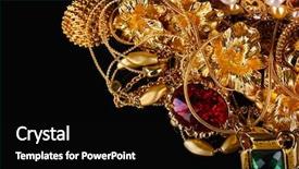  Presentation with gold black - Audience pleasing slide deck consisting of various gold jewellery on black backdrop and a black colored foreground