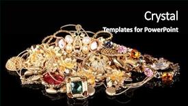  Presentation with gold black - PPT layouts with various gold jewellery on black background and a black colored foreground