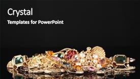  Presentation with gold black - Beautiful slides featuring various gold jewellery on black backdrop and a black colored foreground