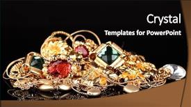  Presentation with black gold - Slide deck with various gold jewellery on black background and a black colored foreground