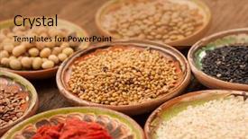 Presentation with wood grain - Presentation design having millets spices - various grain beans in small background and a coral colored foreground