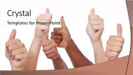  Presentation with hand world hands of jesus - PPT theme enhanced with various hands showing thumbs up background and a sky blue colored foreground