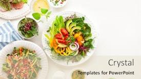  Presentation with taste - Cool new theme with various-healthy-salads-of-fresh backdrop and a lemonade colored foreground