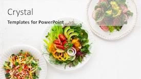  Presentation with taste - Colorful theme enhanced with various-healthy-salads-of-fresh backdrop and a white colored foreground