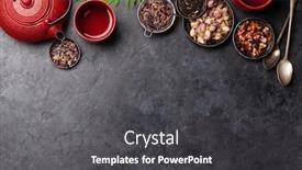  Presentation with herbal - Presentation consisting of various-herbal-dry-tea-teapot background and a dark gray colored foreground