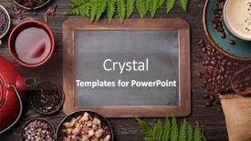  Presentation with tea cup - Cool new PPT theme with various-herbal-tea-in-teapot backdrop and a tawny brown colored foreground