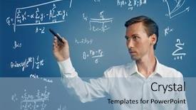  Presentation with math trigonometry - Audience pleasing theme consisting of various high school math backdrop and a light blue colored foreground