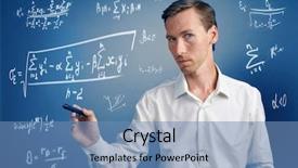  Presentation with math trigonometry - Cool new slide set with various high school math backdrop and a teal colored foreground