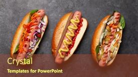 Presentation with lettuce - Amazing presentation design having various-hot-dog-with-vegetables backdrop and a tawny brown colored foreground