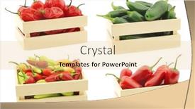  Presentation with peppers - Colorful presentation theme enhanced with various-hot-peppers backdrop and a lemonade colored foreground