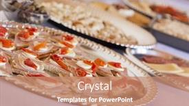  Presentation with appetizers - Cool new theme with various-italian-appetizers-on-serving backdrop and a coral colored foreground
