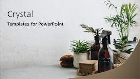  Presentation with eco - Slide deck featuring various-items-and-ingredients background and a white colored foreground