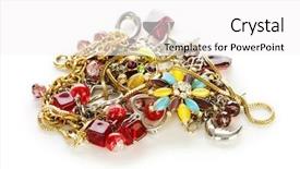  Presentation with jewelery - Cool new presentation design with various jewelery isolated on the white backdrop and a white colored foreground