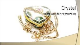  Presentation with heart shaped book page - PPT theme enhanced with various jewellery and heart-shaped background and a white colored foreground
