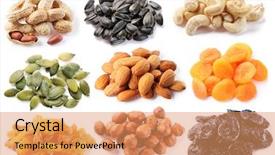  Presentation with groups - Cool new slides with various kinds of dried fruits backdrop and a coral colored foreground