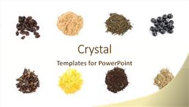  Presentation with herbs - Amazing slide set having various kinds of herbal tea backdrop and a cream colored foreground