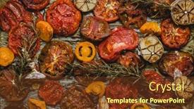  Presentation with yellow - Theme consisting of various-kinds-of-roasted-red background and a tawny brown colored foreground