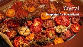  Presentation with yellow - PPT theme enhanced with various-kinds-of-roasted-red background and a tawny brown colored foreground