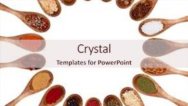  Presentation with spices - PPT theme featuring various kinds of spices background and a lemonade colored foreground