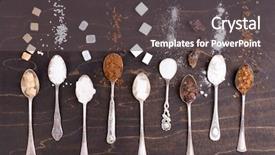  Presentation with sugar - Presentation design having various kinds of sugar background and a dark gray colored foreground