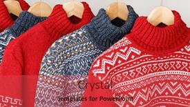  Presentation with ornament - Slide deck with various-knitted-christmas-turtleneck-sweaters background and a red colored foreground