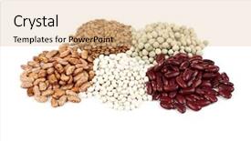  Presentation with lentils - Colorful slide set enhanced with various legumes - beans lentils backdrop and a lemonade colored foreground