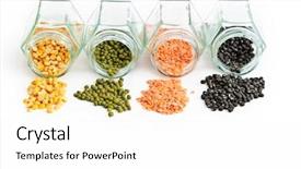  Presentation with lentils - PPT layouts with various lentils and pulses on a white background background and a white colored foreground