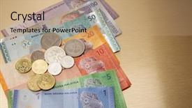  Presentation with malaysia - Cool new PPT theme with rinngit paper currency and coin backdrop and a coral colored foreground