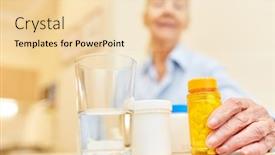 Presentation with medications - Presentation theme consisting of various-medications-as-therapy background and a lemonade colored foreground