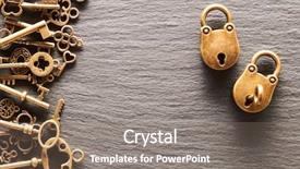 Presentation with metal corrosion rusted - Cool new presentation with various metal keys and locks backdrop and a gray colored foreground