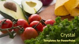  Presentation with mexican food - Presentation theme consisting of various-mexican-food-ingredients background and a tawny brown colored foreground