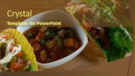  Presentation with mexican food - Presentation theme consisting of various-mexican-food-on-wooden background and a tawny brown colored foreground