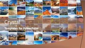  Presentation with usa - Beautiful slide set featuring various-natural-landscapes-in-usa backdrop and a coral colored foreground