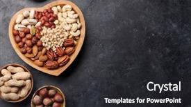  Presentation with hazelnuts - Presentation with various nuts selection peanuts hazelnuts background and a dark gray colored foreground