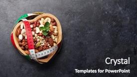  Presentation with groundnut roasted peanuts peanut - PPT theme with various nuts selection peanuts hazelnuts background and a dark gray colored foreground