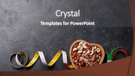  Presentation with hazelnuts - Presentation theme enhanced with various nuts selection peanuts hazelnuts background and a gray colored foreground