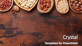  Presentation with groundnut roasted peanuts peanut - Colorful presentation theme enhanced with various nuts selection peanuts hazelnuts backdrop and a tawny brown colored foreground