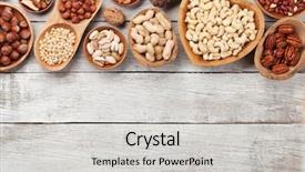  Presentation with hazelnuts - PPT theme enhanced with various nuts selection peanuts hazelnuts background and a light gray colored foreground
