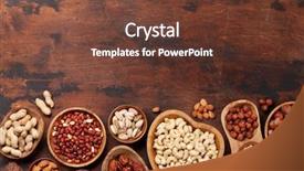  Presentation with peanuts - Amazing slide set having various nuts selection peanuts hazelnuts backdrop and a tawny brown colored foreground