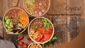  Presentation with buddha - PPT theme enhanced with various-of-mixed-vegetable-salad background and a red colored foreground