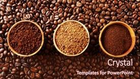  Presentation with top view of candles - PPT layouts enhanced with various of roasted coffee top background and a wine colored foreground