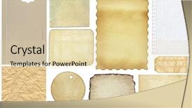  Presentation with old brown paper texture - Amazing slide deck having various old paper textures set backdrop and a lemonade colored foreground
