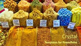  Presentation with different - Beautiful PPT layouts featuring various-oriental-seasoning-of-different backdrop and a tawny brown colored foreground
