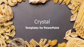  Presentation with flat - PPT theme consisting of various-pasta-top-view-flat background and a gray colored foreground