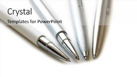  Presentation with portfolio - Presentation theme featuring various pens isolated on the white background - more similar photos in my portfolio background and a white colored foreground