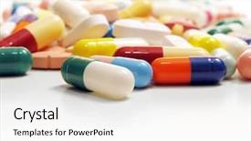  Presentation with pharmaceutical - Amazing slide set having vegetables deep fried tipalia fish backdrop and a light gray colored foreground