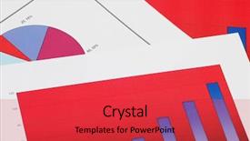  Presentation with bar - Theme enhanced with various pie and bar chart background and a red colored foreground